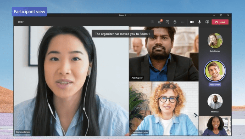 Microsoft Teams - Participant view