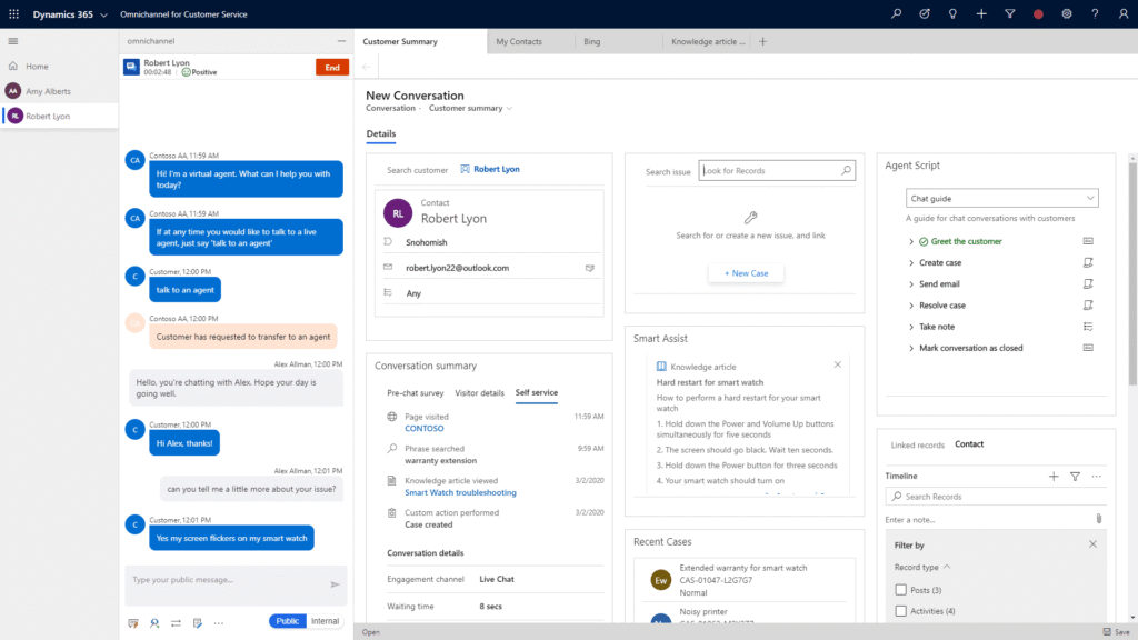 Les nouveautés de Dynamics 365 for Customer Service - MASAO