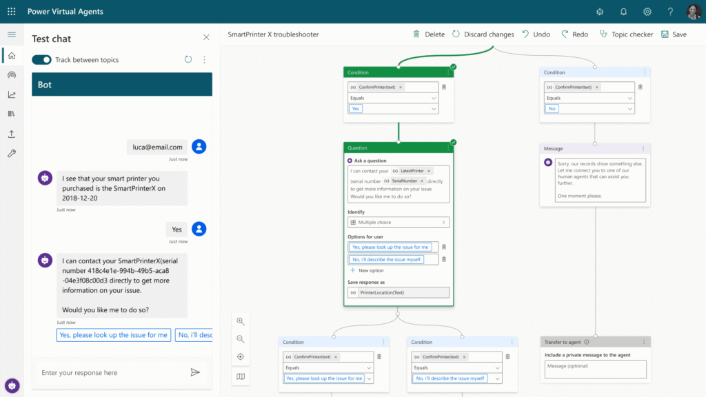Virtual agent for Customer Service - MASAO